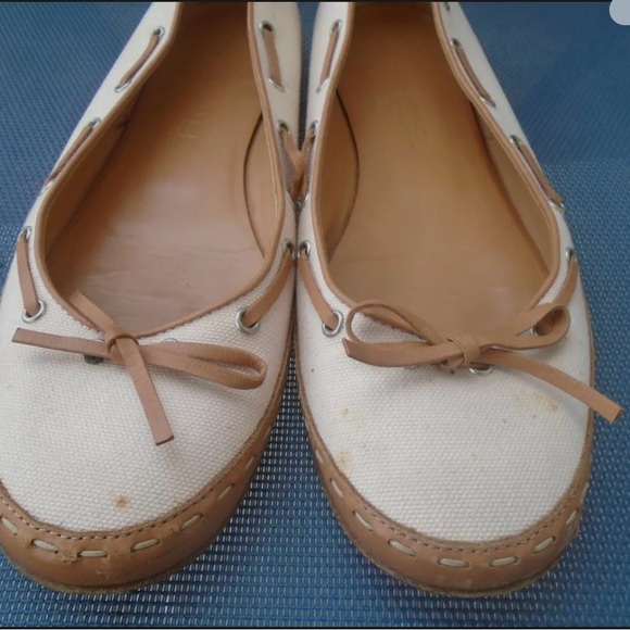 Chanel Vintage Canvas/Leather Flats size 39 - Picture 3 of 10